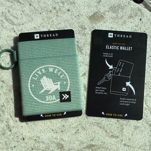 Thread Men's Elastic Wallet - Mint Green “LIVE WELL -30A”